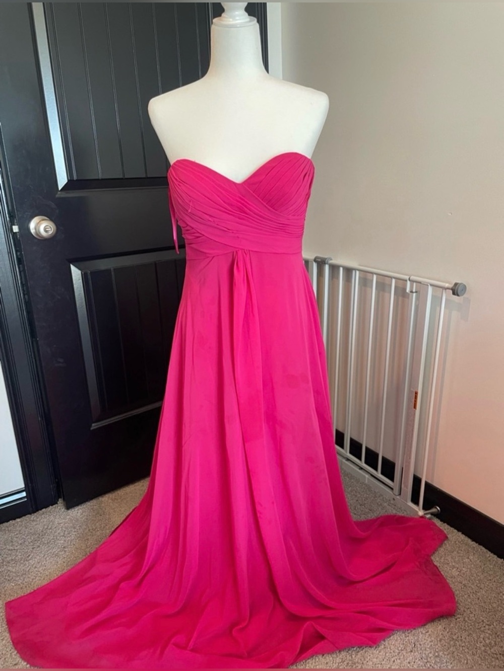 Allure Bridals Strapless Fuchsia/Hot Pink Gown